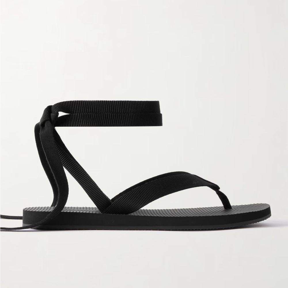 The Row Black Dune Knot Sandals